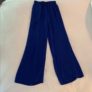 Royal blue high waisted wide leg pants